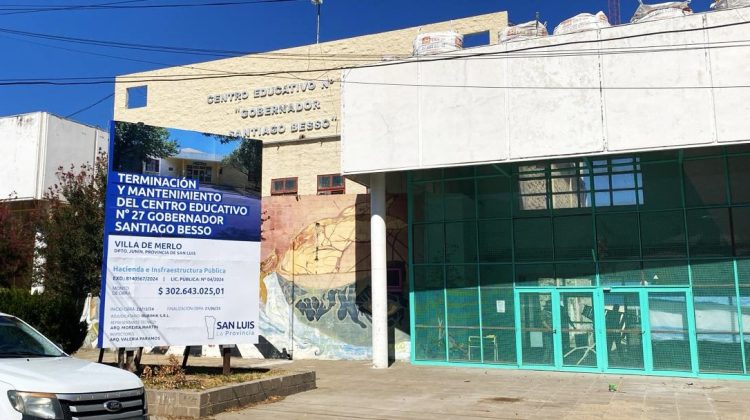 El Gobierno realiza mejoras edilicias en el Centro Educativo N°27 ‘Santiago Besso’ 