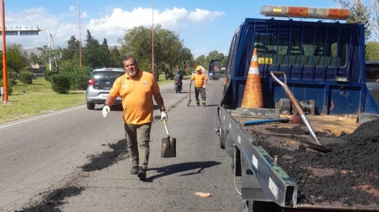 El Ente Control de Rutas realiza reparaciones en la avenida José Santos Ortiz