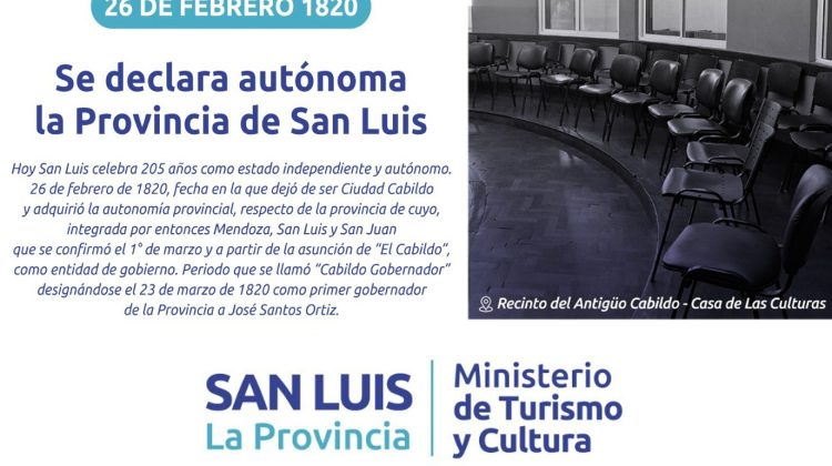 Se cumplen 205 años de la declaración de la autonomía provincial