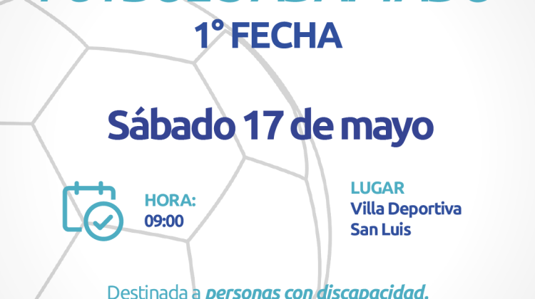 Se juega la primera fecha de la Liga Provincial de Fútbol 5 adaptado