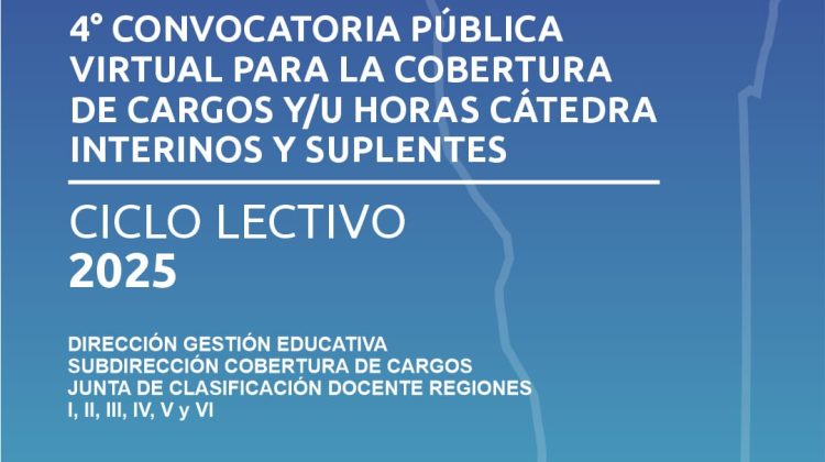 Publicaron la 4° convocatoria pública para cargos docentes y horas cátedra de 2025