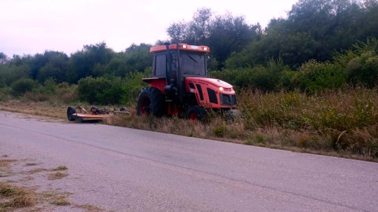 Vialidad Provincial realizó desmalezado y ensanchamiento de banquinas en Junín