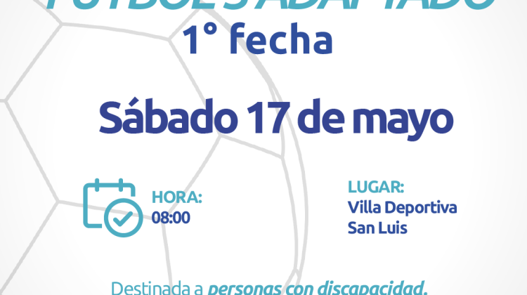 Se juega la primera fecha de la Liga Provincial de Fútbol 5 adaptado