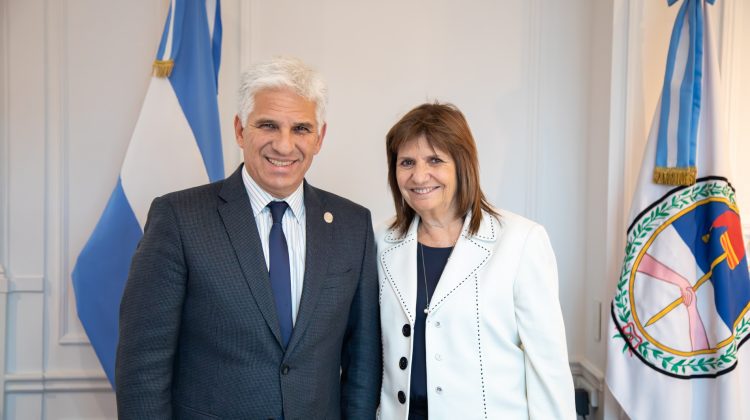 La ministra Patricia Bullrich recibió al gobernador Claudio Poggi