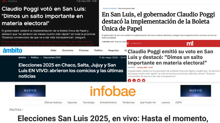 Así retratan los medios periodísticos nacionales las elecciones en la provincia