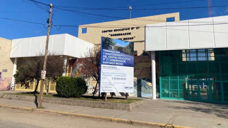 Las mejoras en el Centro Educativo N°27 ‘Santiago Besso’ superan el 70% de avance