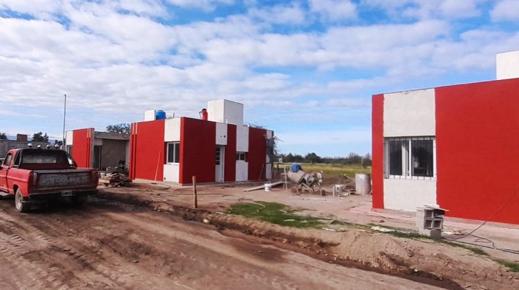 En Santa Rosa del Conlara hay viviendas con un 80% de avance 