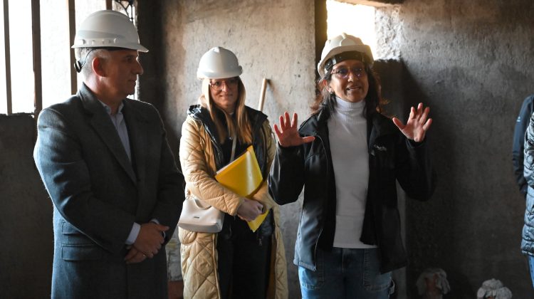 Poggi visitó la futura sala de 3 años de la escuela ‘Maestros Puntanos’