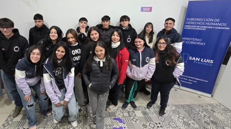 Estudiantes del Centro N°1 ‘Juan Pascual Pringles’ se capacitaron en derechos humanos