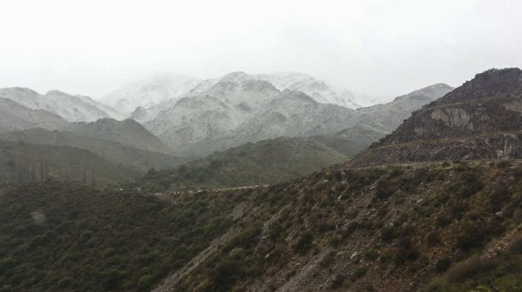 Un frente frío podría provocar nevadas en las zonas serranas de la provincia