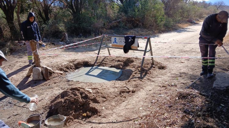 Reparan el puente de Matadero en San Francisco del Monte de Oro