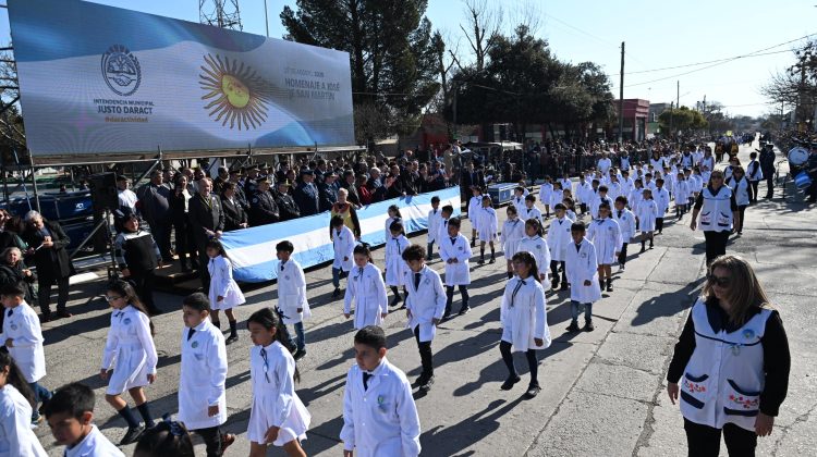 El pueblo de Justo Daract se vistió de gala para conmemorar el legado del General San Martín