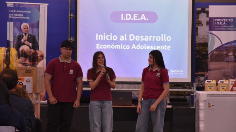 San Luis lanzó el programa IDEA 2025 para fomentar el espíritu emprendedor en los jóvenes