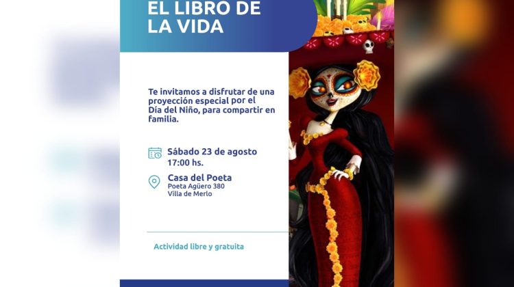 Proyectarán la película ‘El libro de la vida’ en la Casa del Poeta