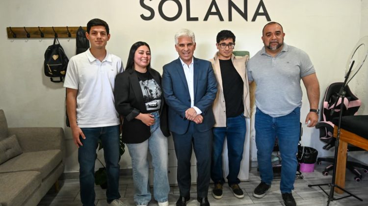 El gobernador Poggi visitó el emprendimiento ‘Solana Studio’, en Villa Mercedes