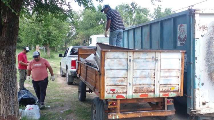 Potrerillo y Paso Grande sumaron dos toneladas en el descacharrado local