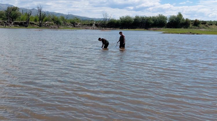 San Luis Agua tomó muestras del dique La Estrechura