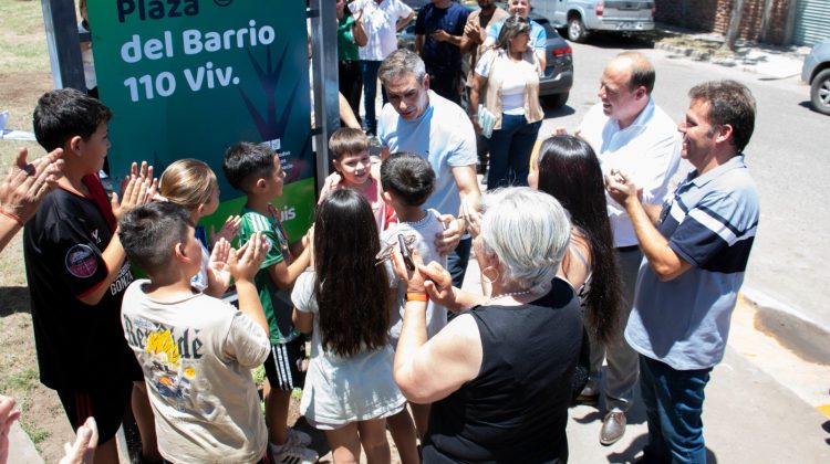 Inauguraron la puesta en valor de la plaza del barrio 110 Viviendas