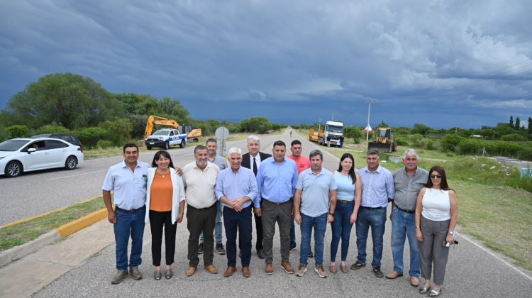 Poggi inauguró la obra de mantenimiento del ingreso a Nogolí