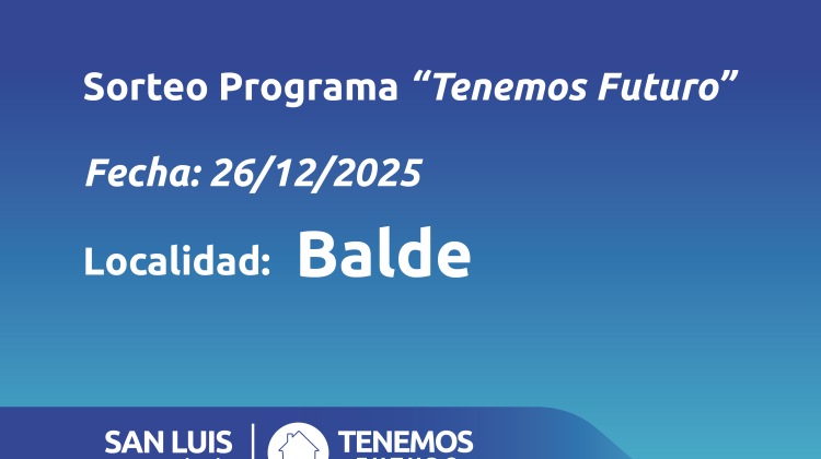 Balde: listado de familias sorteadas