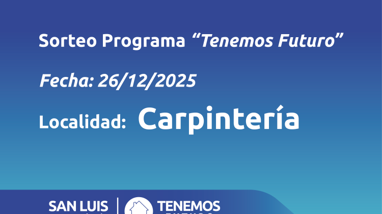 Carpintería: listado de familias sorteadas