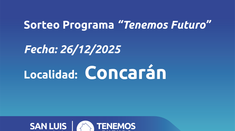Concarán: listado de familias sorteadas