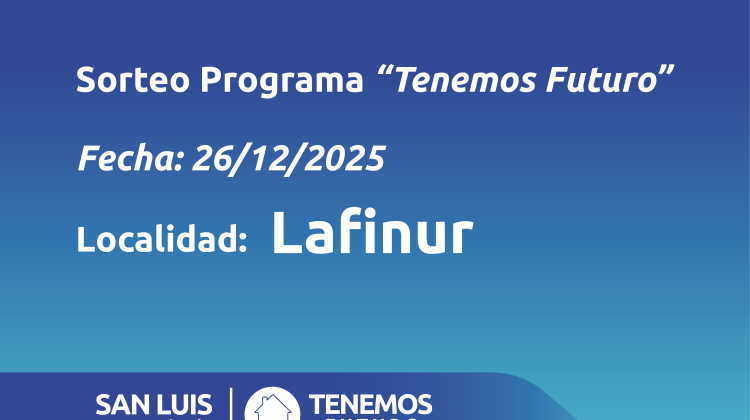 Lafinur: listado de familias sorteadas