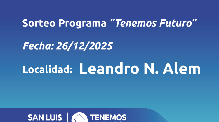 Leandro N. Alem: listado de familias sorteadas