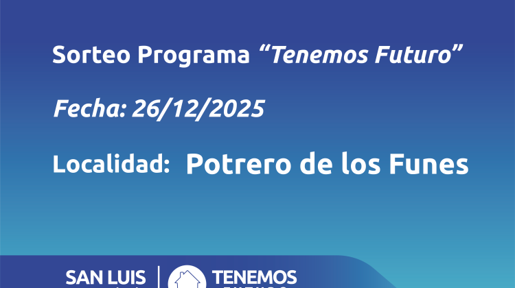 Potrero de los Funes: listado de familias sorteadas