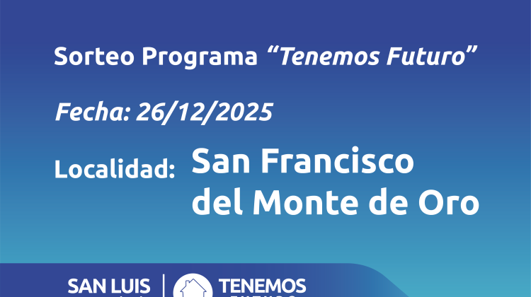 San Francisco del Monte de Oro: listado de familias sorteadas