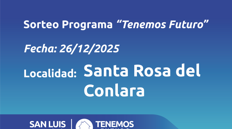 Santa Rosa del Conlara: listado de familias sorteadas