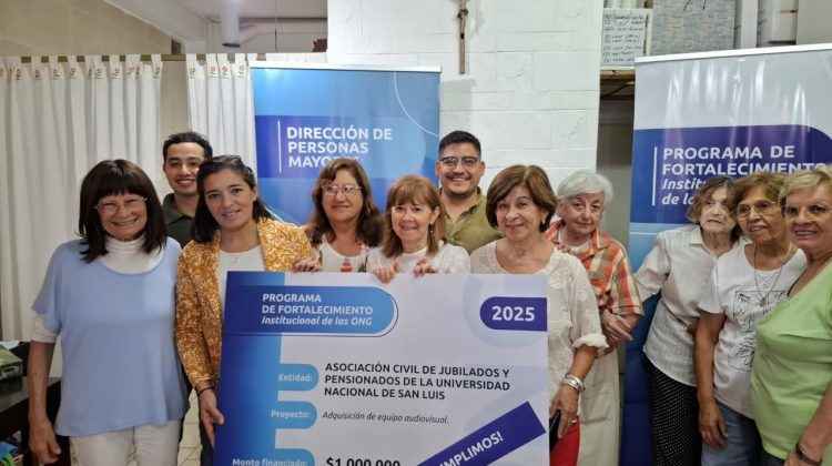 La asociación de jubilados y pensionados de la UNSL crece de la mano del Ejecutivo