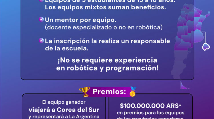 El Gobierno de San Luis impulsa la participación de estudiantes en la Copa Robótica ‘Educabot 2026’