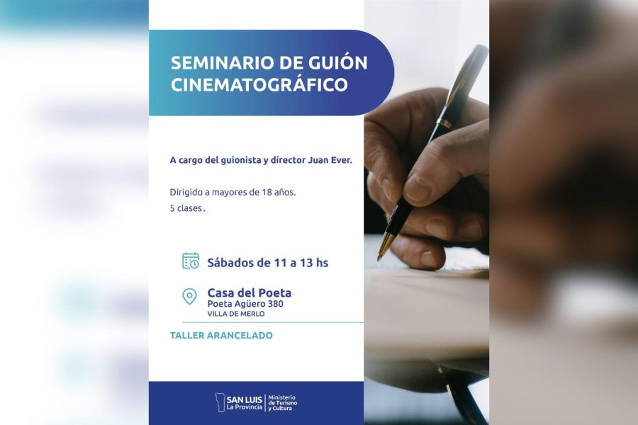 Comenzará un nuevo seminario intensivo de guion cinematográfico en Casa del Poeta