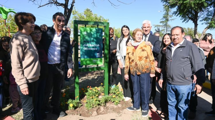Renovaron la plaza del barrio Los Olivares y fortalecieron la seguridad con nueva luminaria