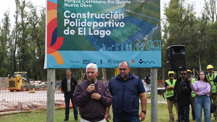 Avanza la construcción del polideportivo ‘El Lago’ en la Costanera Río V