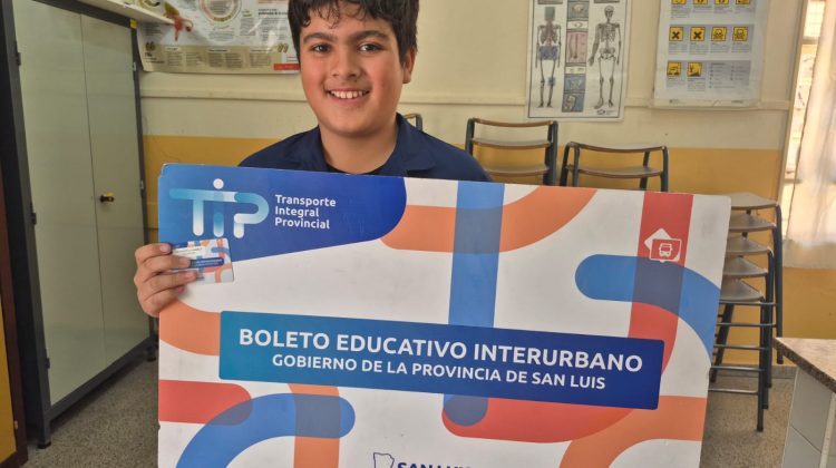 El Boleto Educativo Interurbano llegó a La Toma y Concarán 