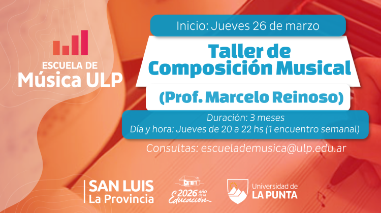 La Escuela de Música presenta el nuevo taller de Composición Musical