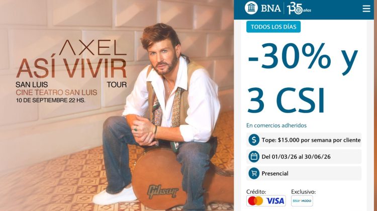 La Provincia y el Banco Nación dan descuentos en la compra de entradas para espectáculos locales