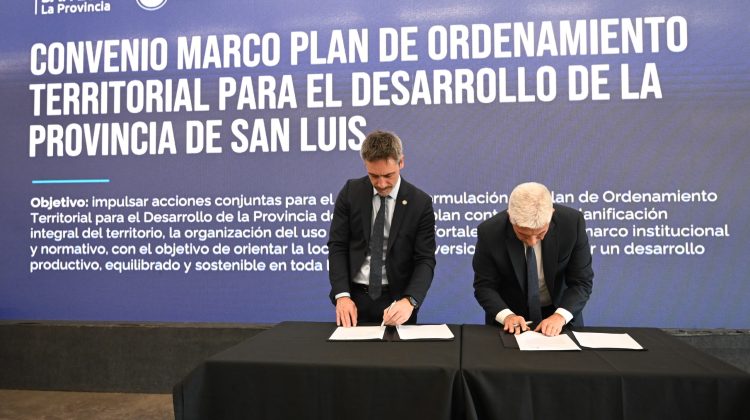 San Luis tendrá un Plan de Ordenamiento Territorial para promover las inversiones