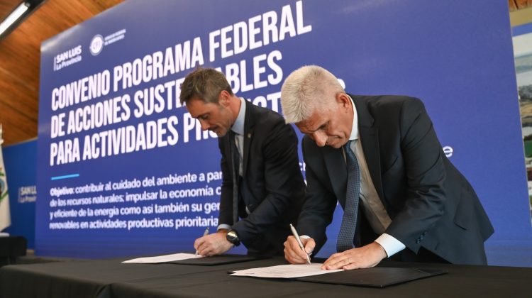 San Luis trabajará en un Programa Federal de Acciones Sustentables para Actividades Productivas