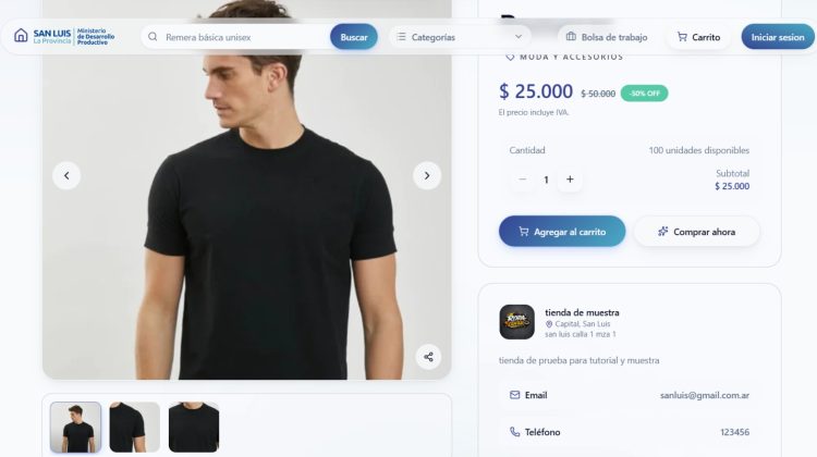 ‘Compre San Luis’ evoluciona y suma compras online dentro de la plataforma