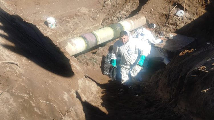 Trabajan en la reparación del Acueducto Productivo Belgrano