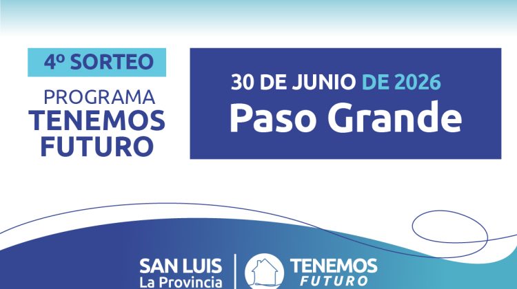 Paso Grande: resultados del sorteo de viviendas de barrio