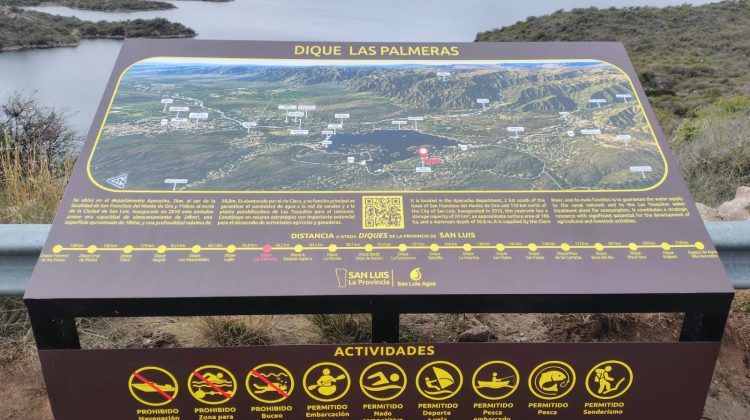 El dique Las Palmeras potencia su señalética informativa y de seguridad