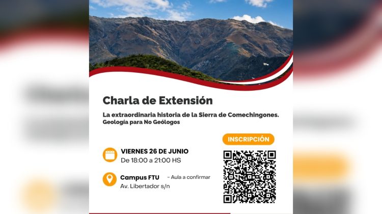 Invitan a la charla ‘La extraordinaria historia de la Sierra de Comechingones’