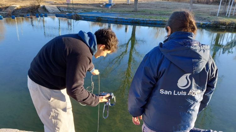 San Luis Agua fiscalizó los sistemas hídricos de La Toma junto con estudiantes técnicos
