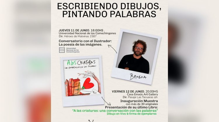 El reconocido artista Pablo ‘Brocha’ Médici realizará diferentes actividades Merlo