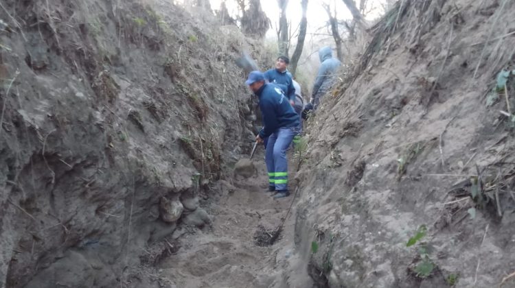 San Luis Agua ejecutó tareas de mantenimiento sobre el río Gómez
