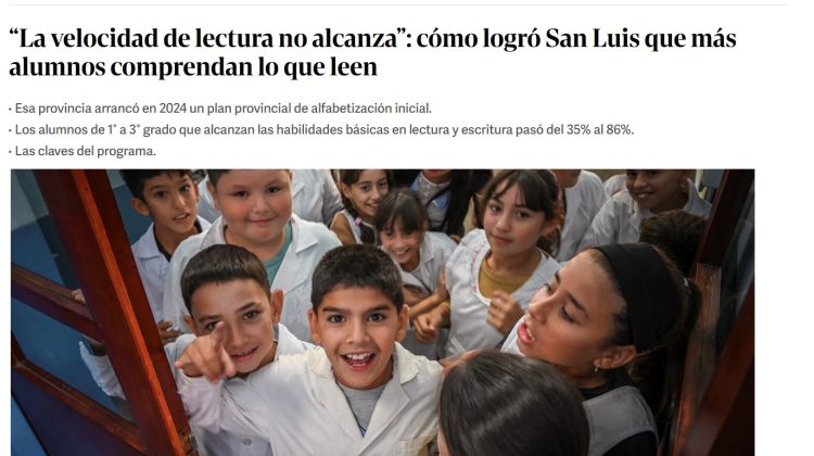 Clarín destacó los avances en educación de la provincia de San Luis